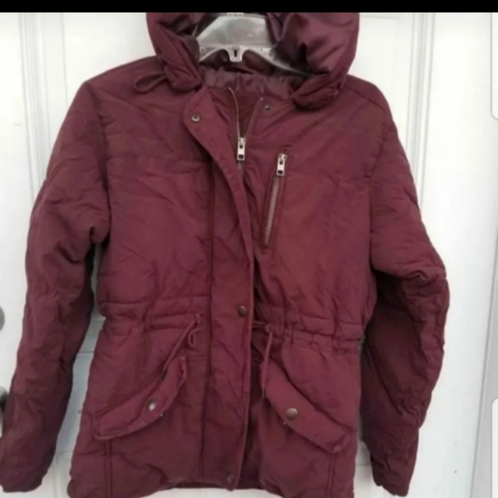 American eagle burgundy coat jacket